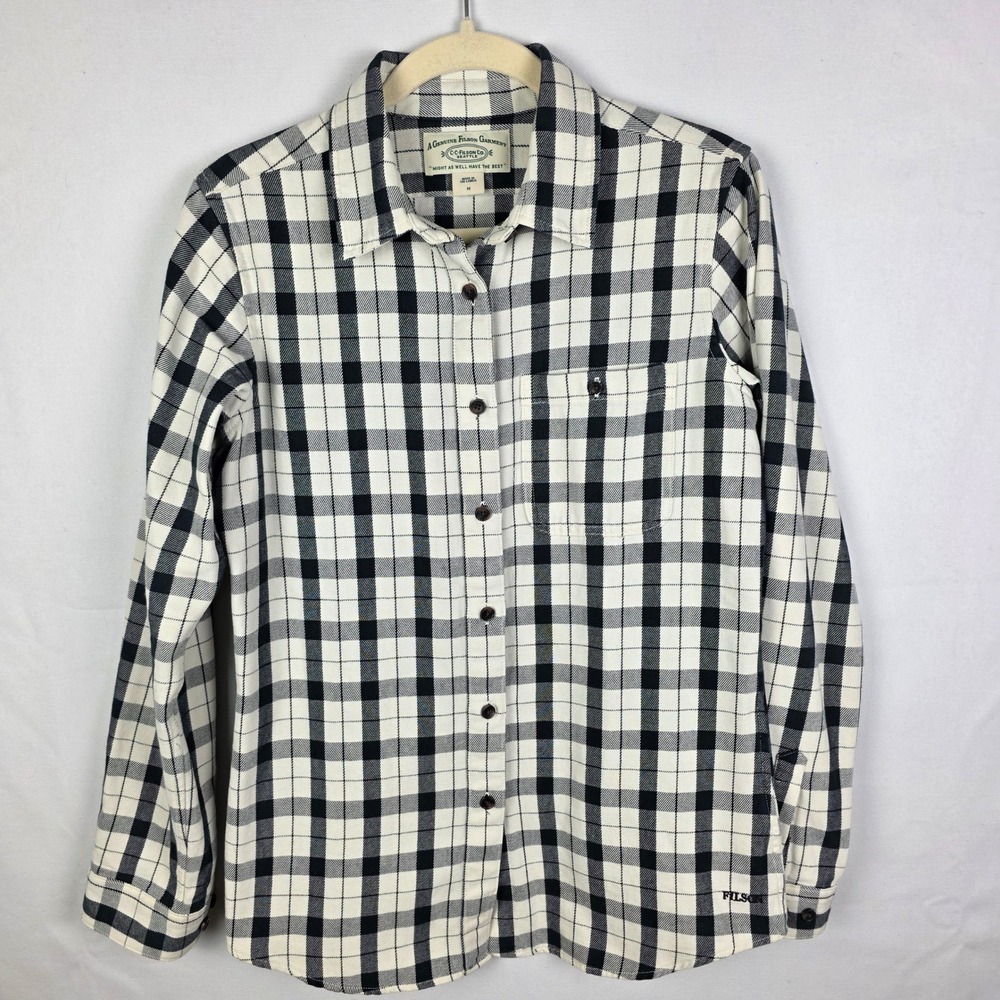 Filson Womens Alaskan Guide Flannel Cotton Button Down Shirt Long Sleeve Medium‎